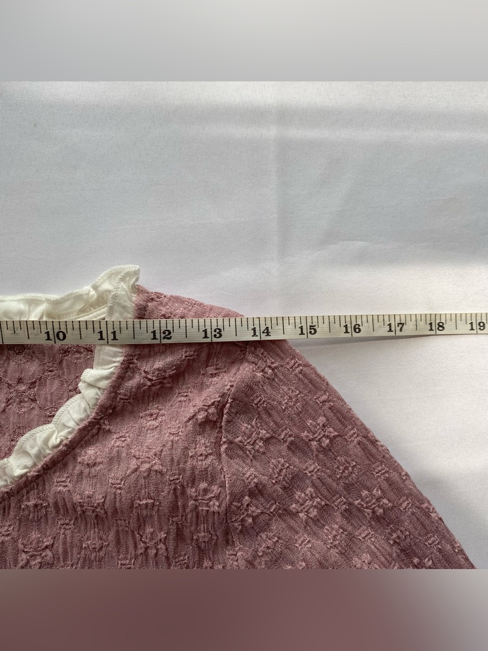 NWT Free People Mauve Blackbird Cardi Textured Ruffle-Trim Top Medium Balletcore - Picture 13 of 15